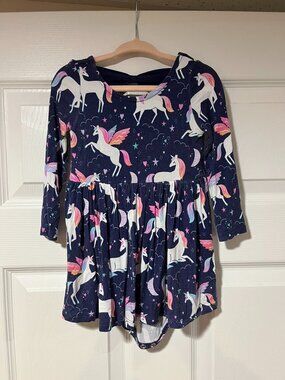 Magical Unicorn Little Sleepies Bodysuit Dress 6-12m